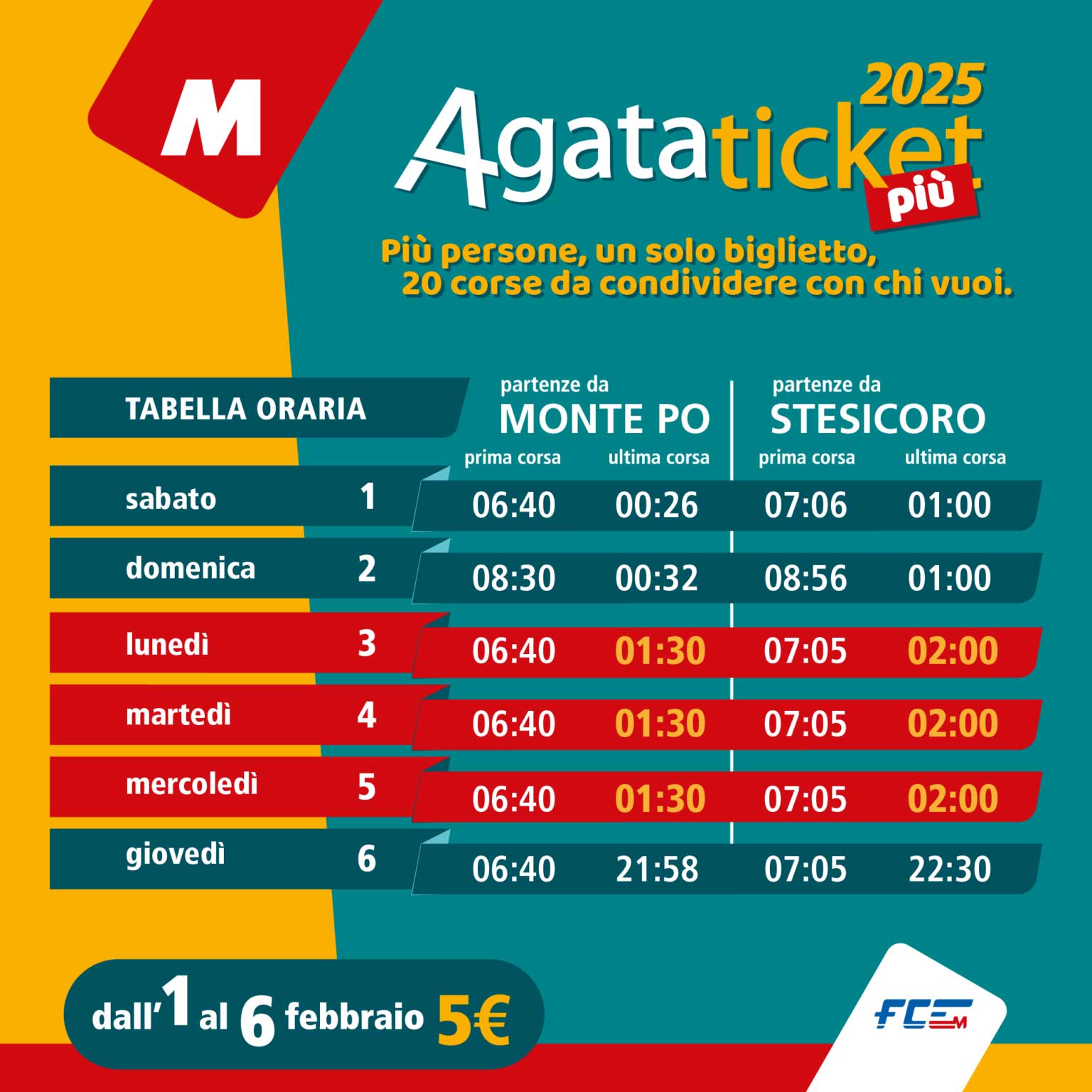 Orari Metropolitana Sant'Agata